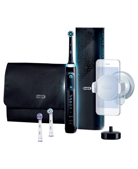 Genius AI Electric Toothbrush with 3 Replacement Heads & Smart Travel Case, Black